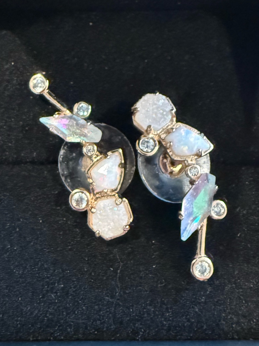 Kendra Scott Rose Gold Troian Opal Ear Climbers - Picture 5 of 5